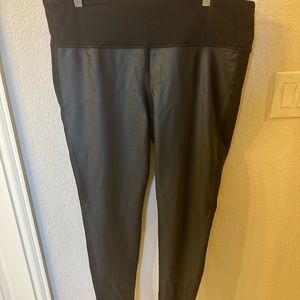Athleta leather leggings